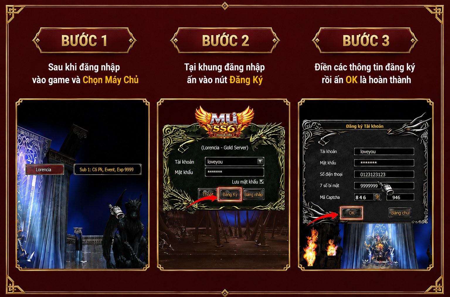 Hướng dẫn đăng ký tài khoản Ingame